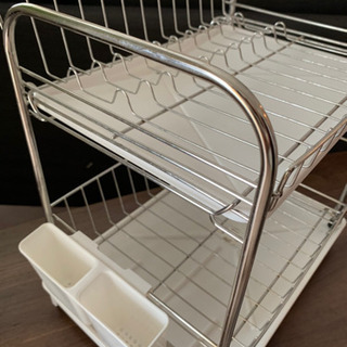 水が流れる水切りラック　2段の画像