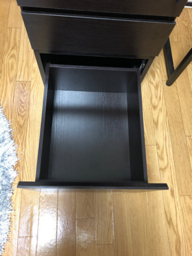 【ほぼ新品】サイドキャビネット 色(ダークブラウン)