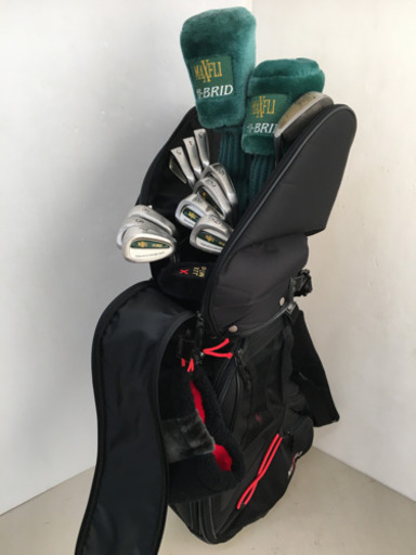 【豪華セット！】◆DUNLOP ダンロップ◆MAXFLI HI-BRID ゴルフクラブ 14本セット＋美品キャディバッグ＋付属品多数付き
