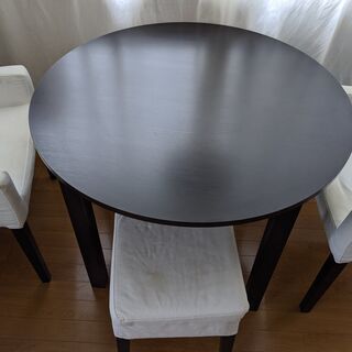 美品　IKEA ラウンド ダイニングテーブル