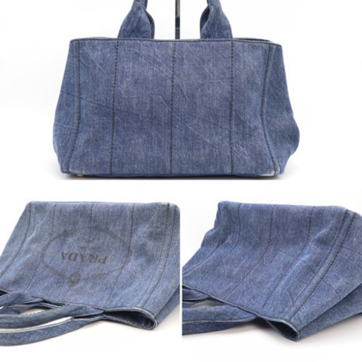 《PRADA プラダ/カナパトートバッグ デニムブルー》ABランク B1872B