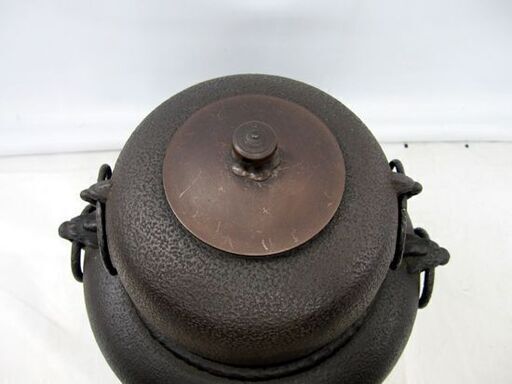 ☆ 骨董品 茶釜 茶道具 鉄釜 鉄製 風炉釜 鬼面風炉釜 札幌 北20条店