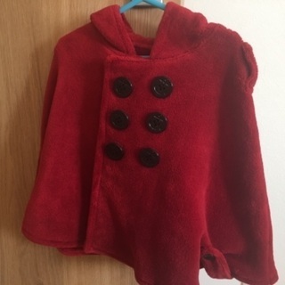 CHANMEALポンチョ 赤 80〜95サイズの画像