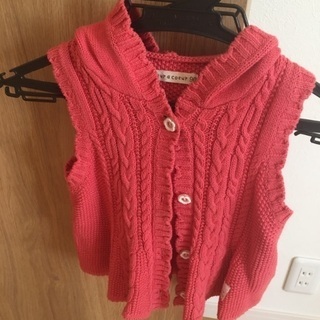 キムラタン クーラクール うさ耳カーディガン 90サイズの画像