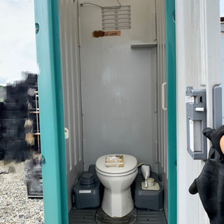 仮設トイレ中古【洋式便器ほぼ新品】美品　管理番号5301の画像