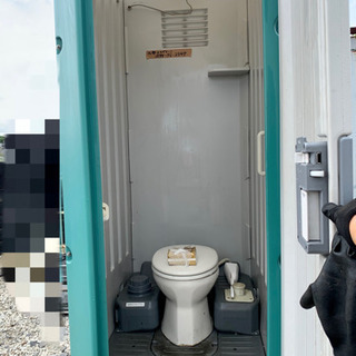 仮設トイレ中古【洋式便器ほぼ新品】美品　管理番号5301の画像