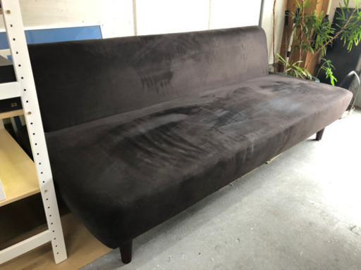 ■NOYES ノイエス　ソファー　ベロア生地　ブラック　美品　ACTUS アクタス■