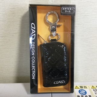 値下げ【メーカー販売終了品】DAD スマートキーケース タイプ モノグラムレザーエナメル エナメルブラック×シルバー 新品未使用の画像
