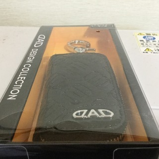 値下げ【メーカー販売終了品】DAD スマートキーケース タイプ モノグラムレザーエナメル エナメルブラック×シルバー 新品未使用の画像