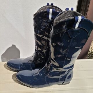レインブーツ　ブリジットバーキン　紺色　レディース