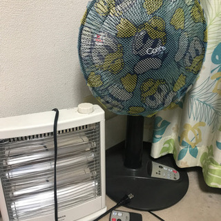 電気ストーブ　扇風機