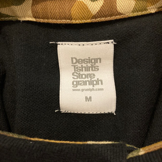 Design Tshirts Store graniph ポロシャツ 黒 迷彩の画像