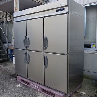 フクシマ 業務用冷凍冷蔵庫 URD-184PMD3/6ドア 2012年 三相200V 動作品の画像