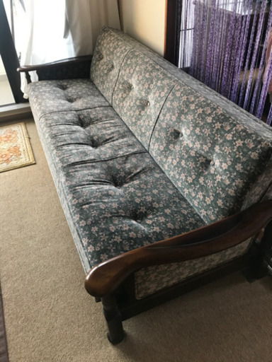 【受付終了】3人掛けソファー【状態良】ソファーベッド