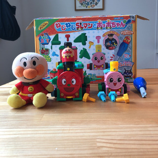 ねじねじSLマンとポッポちゃん アンパンマンぬいぐるみ アンパン...