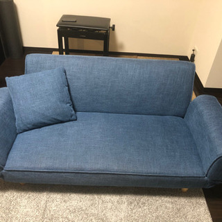 ソファベッド　デニムブルー　美品の画像