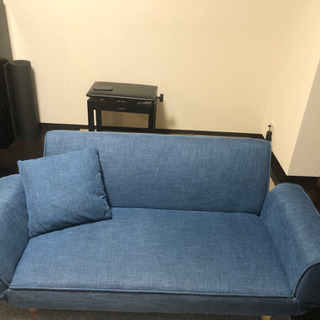 ソファベッド　デニムブルー　美品の画像