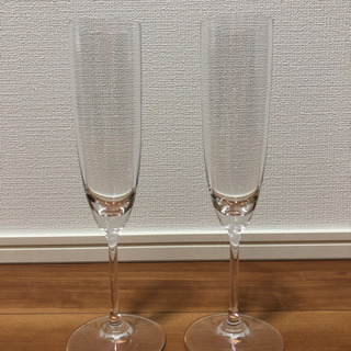 【未使用】シャンパングラス　ペア　BIEDEL