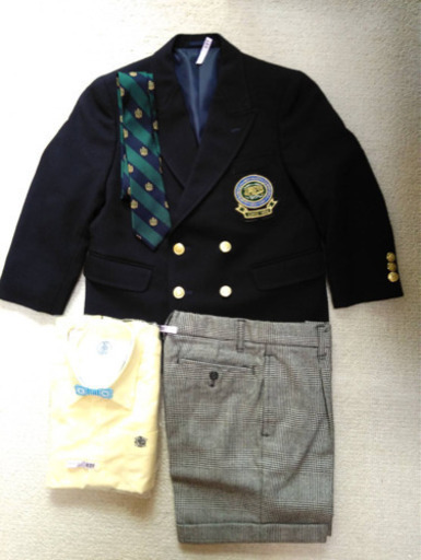 Jプレス/J.PRESS 120cm 子供用スーツ一式(エンブレム付き、クリーニング済み)