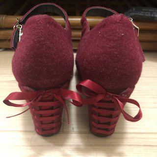 後ろリボン編み編みで可愛いです💖