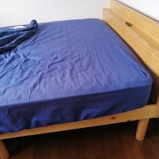 無料！！　ダブルベッド　マットレスのみ　シーツつきの画像