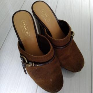 コーチ　ハイヒール　サンダル　本皮　ユーズドの画像