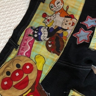ベビーキッズに人気！アンパンマンデニム★大きめサイズ✨の画像