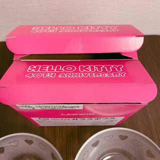 ローソン ハローキティ ガラスボウル 4個の画像