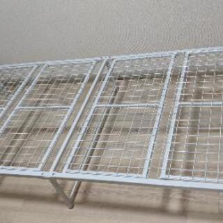 シングル　パイプベッド　宮付き