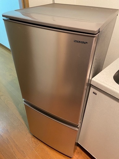 シャープ冷蔵庫2019製2ドアSHARP SJ-14E-N