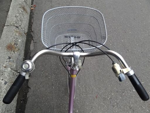 ブリヂストン ノルコグ 26インチ ママチャリ ピンク 鍵あり かご付き 荷台付き 変速機付き シティサイクル BRIDGESTONE