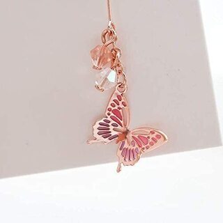 【新品】ピアス 和風 蝶 非対称 手作 り油滴エナメル 神秘的な色の蝶 ゆれる可愛 手作り の画像