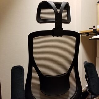 オフィスチェア 跳ね上げ式 アームレスト ロッキング デスクチェア（クッションセット）の画像