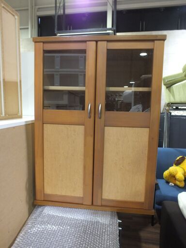 苫小牧バナナ】ローチェスト キッチン収納棚/食器棚/小物入れ収納