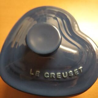 LE CREUSETハート型ラムカン(青)