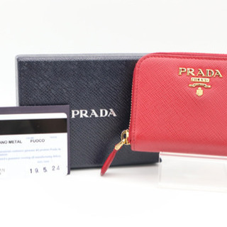 PRADA サフィアーノ ラウンドファスナー コインケース》Aランク 極美品