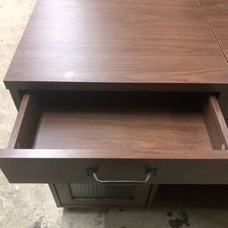 【リサイクルショップどりーむ天保山店】820　CERISE　ドレッサー　鏡台　棚　木目調　ブラウン　伸縮可能　の画像