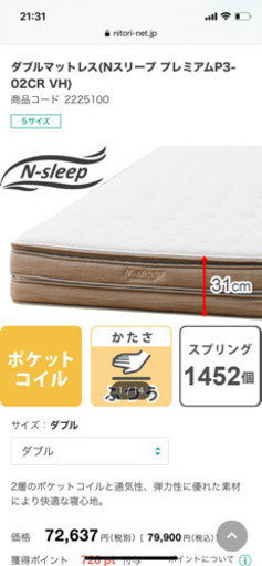 ニトリ　ダブルベッド