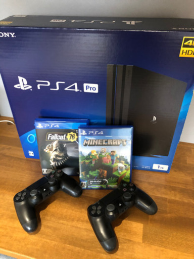 ps4 pro 1TB コントローラー2個　ソフト2本　fallout マインクラフト