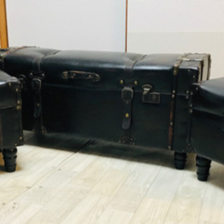 値下げ！アンティーク調オットマン 三点セット