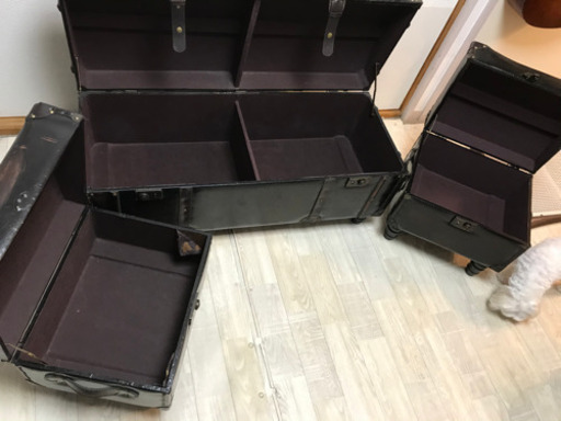値下げ！アンティーク調オットマン　三点セット