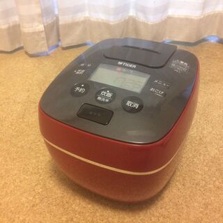 【ジャンク品】TIGER 圧力IH炊飯ジャー（レッド）2013年製