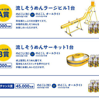 流しそうめん ラージヒル のどごし生