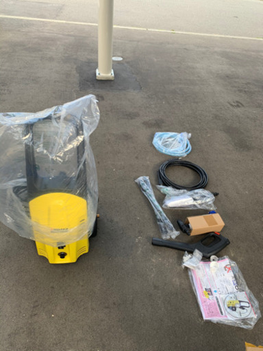 【掃除楽々、格安ほぼ新品】一回のみ使用、説明書箱あり、ヒダカ 高圧洗浄機 HK-1890 2点セット（延長高圧ホース10m + ウォッ