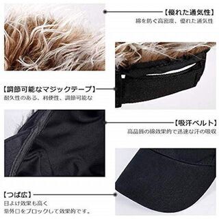 【新品】銀 カツラ ゴルフバイザー 髪の毛の画像