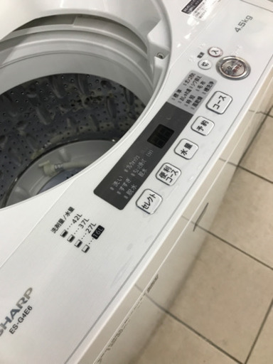 SHARP ES-G4E6 2019年製 4.5kg 洗濯機