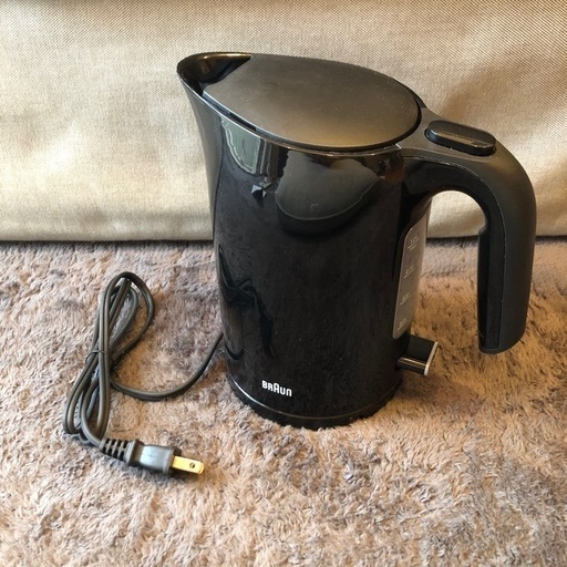 【BRAUN】ブラウン ピュアイーズ 電気ケトル 1L、ブラック