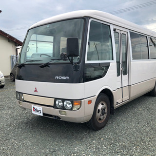 三菱ふそう　ローザ　左側自動ドア　走行61000キロ　5速ミッション　29人乗り　の画像
