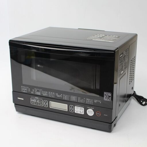 店R457)【美品】東芝 スチームオーブンレンジ 26L ブラック TOSHIBA 石窯ドーム 2018年製 ER-SD70 東芝