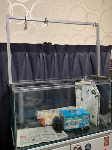 オーバーフロー90㎝水槽と水槽台など一式